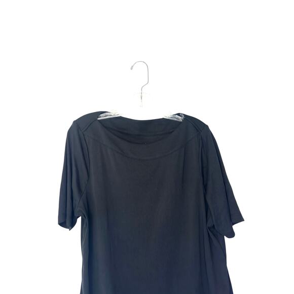 J. Jill Plus Black Basic Perfect Pima Cotton Crewneck 3/4 Sleeve Top Size 1X - Picture 4 of 10